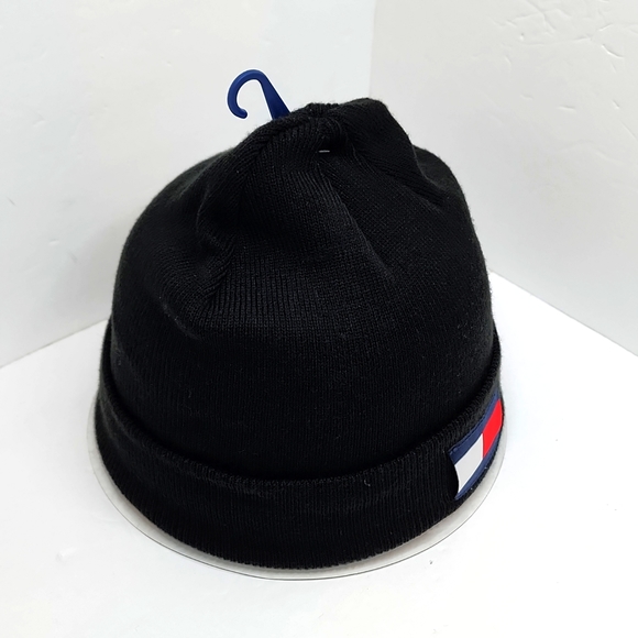 TOMMY HILFIGER HAT BEANIE , BLACK, UNISEX - Picture 4 of 8